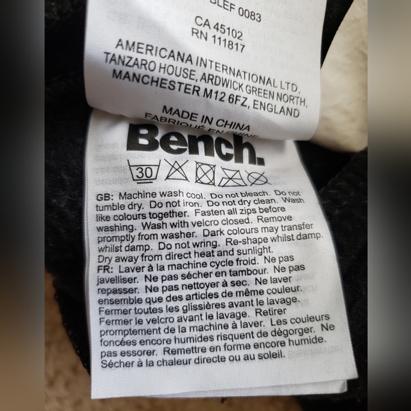 Bench Jacket Hoodie Black L - Picture 5 of 6